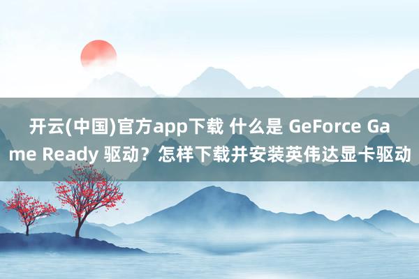 开云(中国)官方app下载 什么是 GeForce Game Ready 驱动？怎样下载并安装英伟达显卡驱动