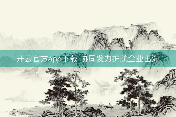开云官方app下载 协同发力护航企业出海