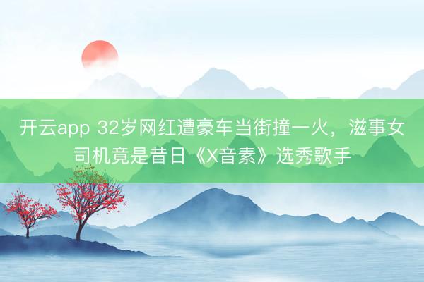 开云app 32岁网红遭豪车当街撞一火，滋事女司机竟是昔日《X音素》选秀歌手